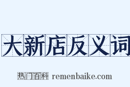 大新店反义词是什么意思的图片